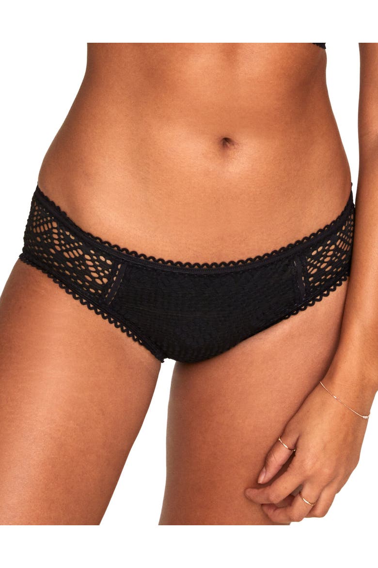 Lianne Swimwear Hipster Panty, Main, color, Black