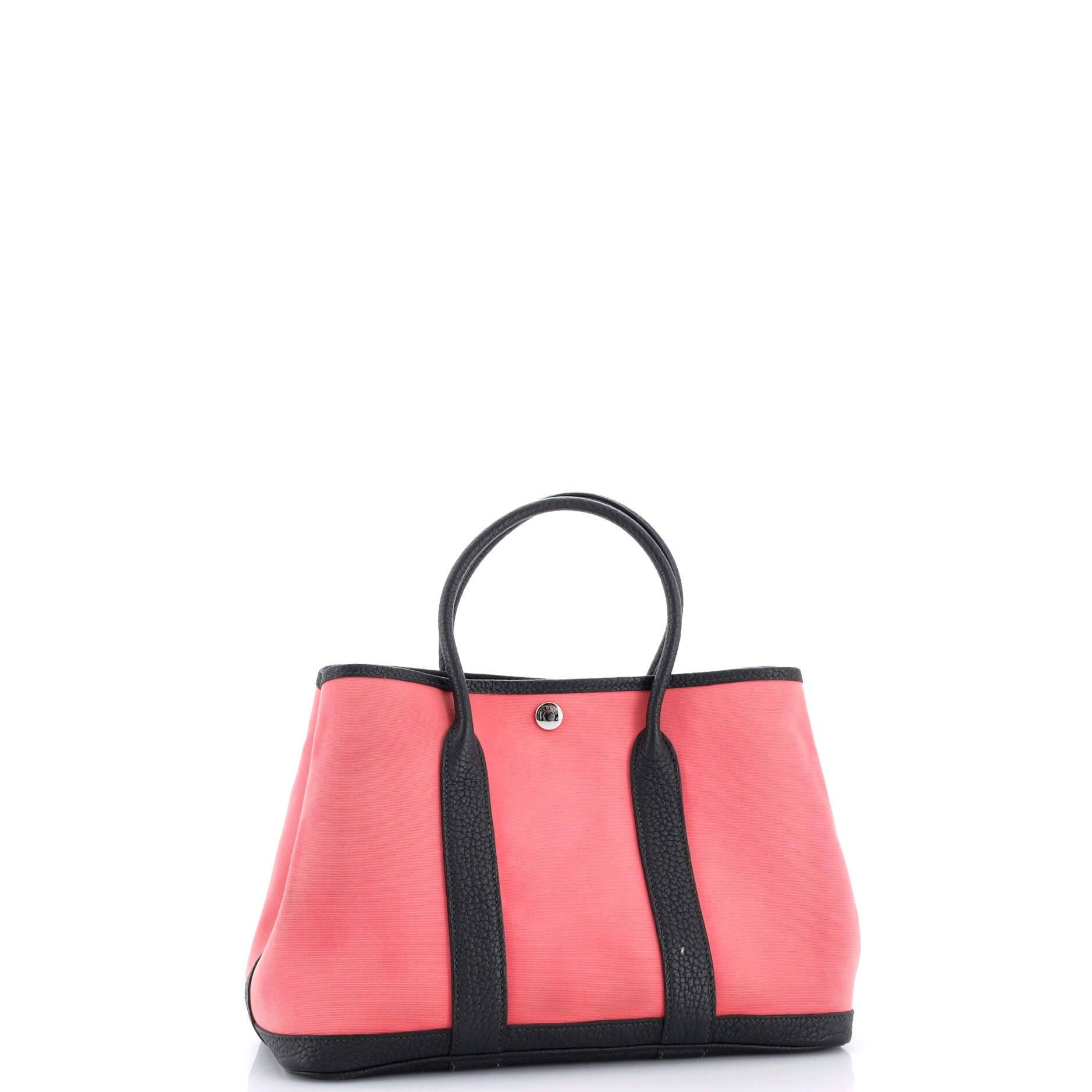 Pre-Owned Hermes Garden Party Tote Toile and Leather 30, Alternate, color, Rose Azalee