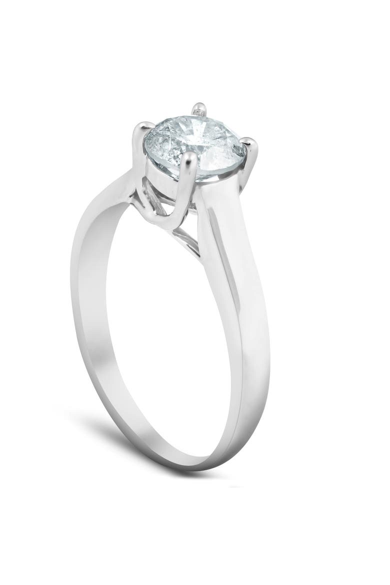 1 1/4 Ct Solitaire Round Cut Diamond Engagement Ring 14k Gold Enhanced, Alternate, color, 14k White Gold