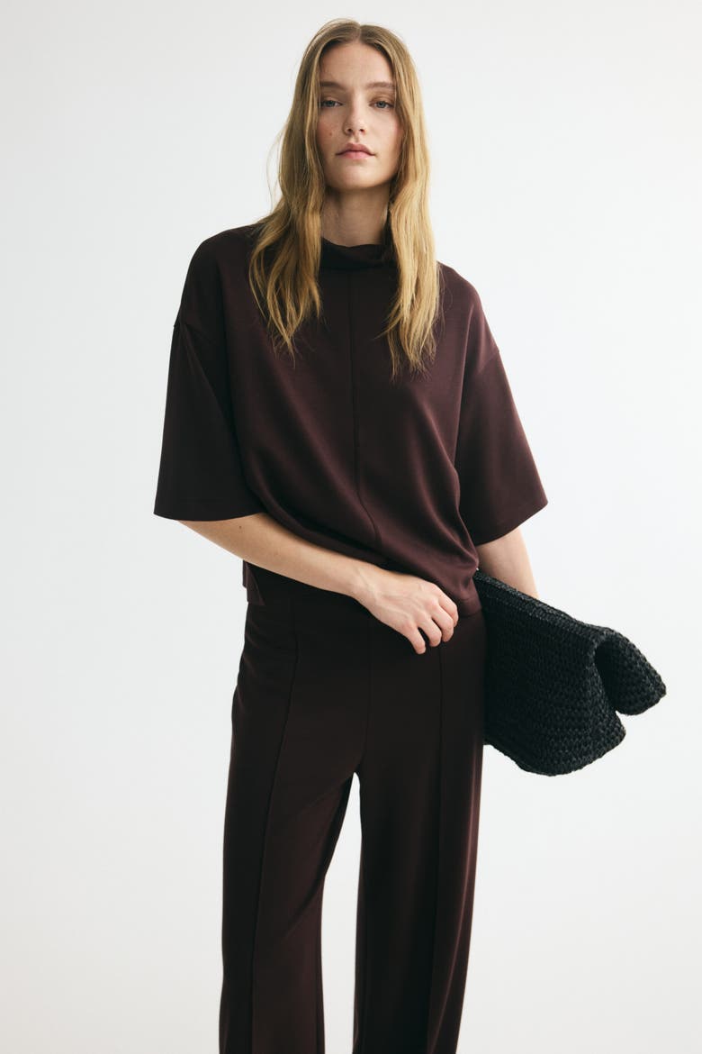 2-piece Jersey Set, Main, color, Dark brown