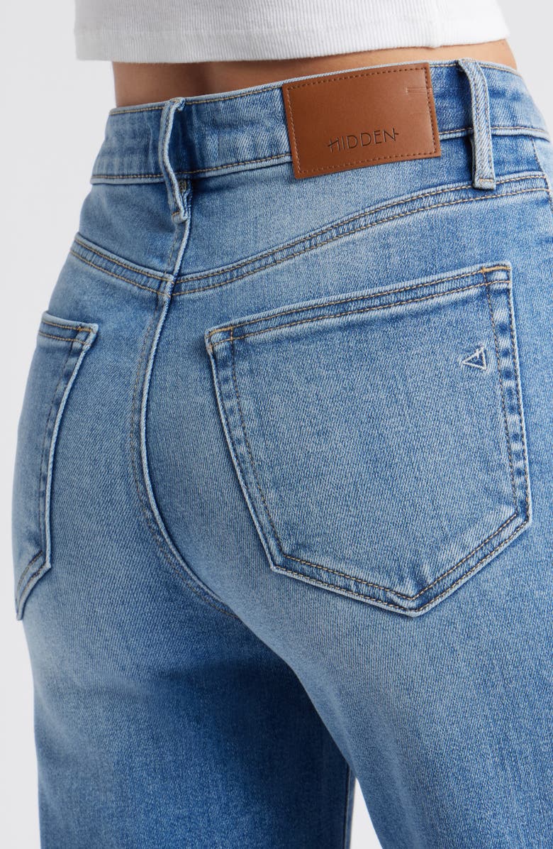 HIDDEN JEANS Pintuck High Waist Flare Jeans, Alternate, color,