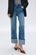 KUT from the Kloth Sienna High Waist Cuffed Hem Wide Leg Jeans