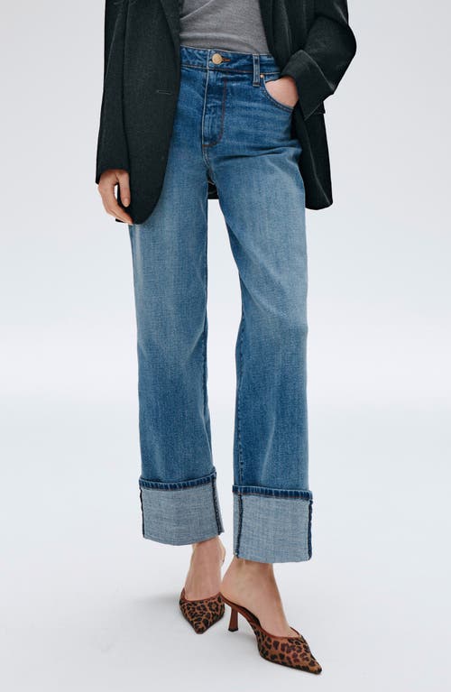KUT from the Kloth Sienna High Waist Cuffed Hem Wide Leg Jeans in Stewardship 