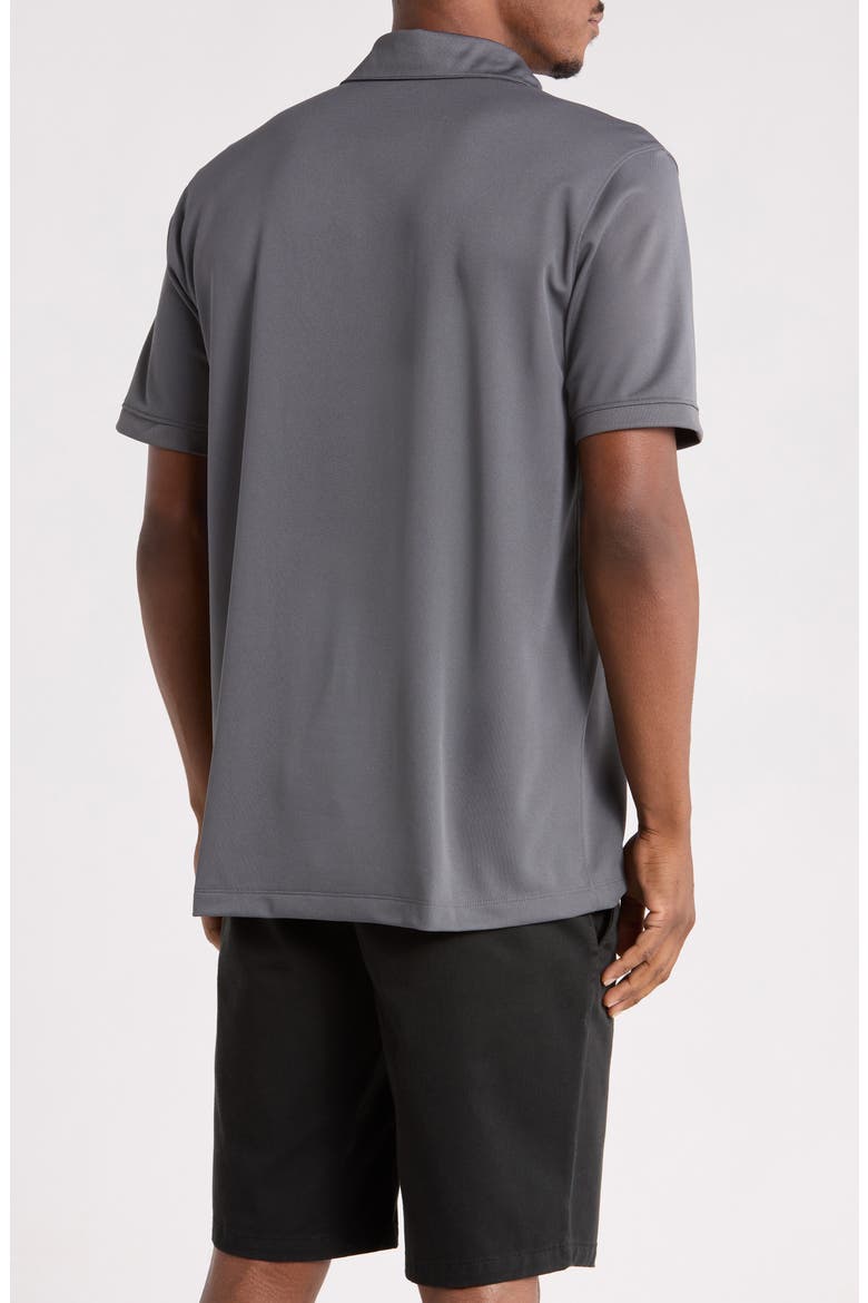Solid Pique Polo, Alternate, color, DARK GREY/ WHITE
