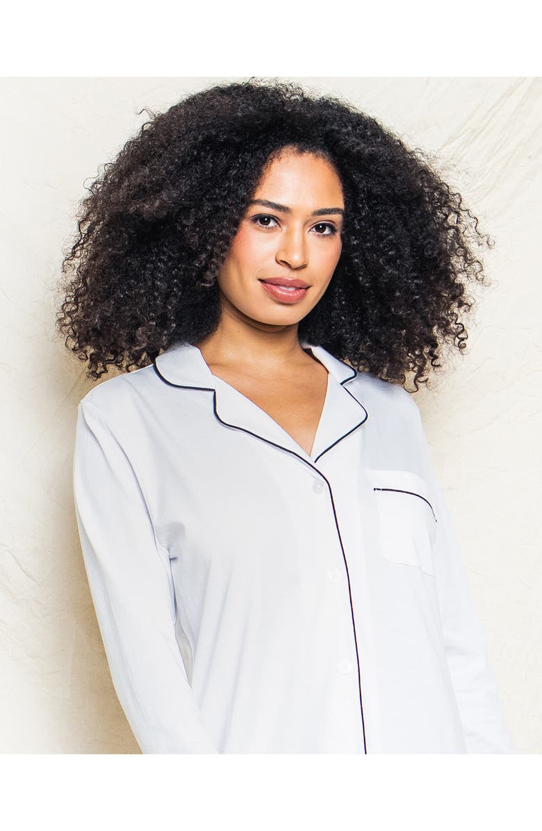 Petite Plume Pink Stripe Cotton Nightshirt, Alternate, color, White