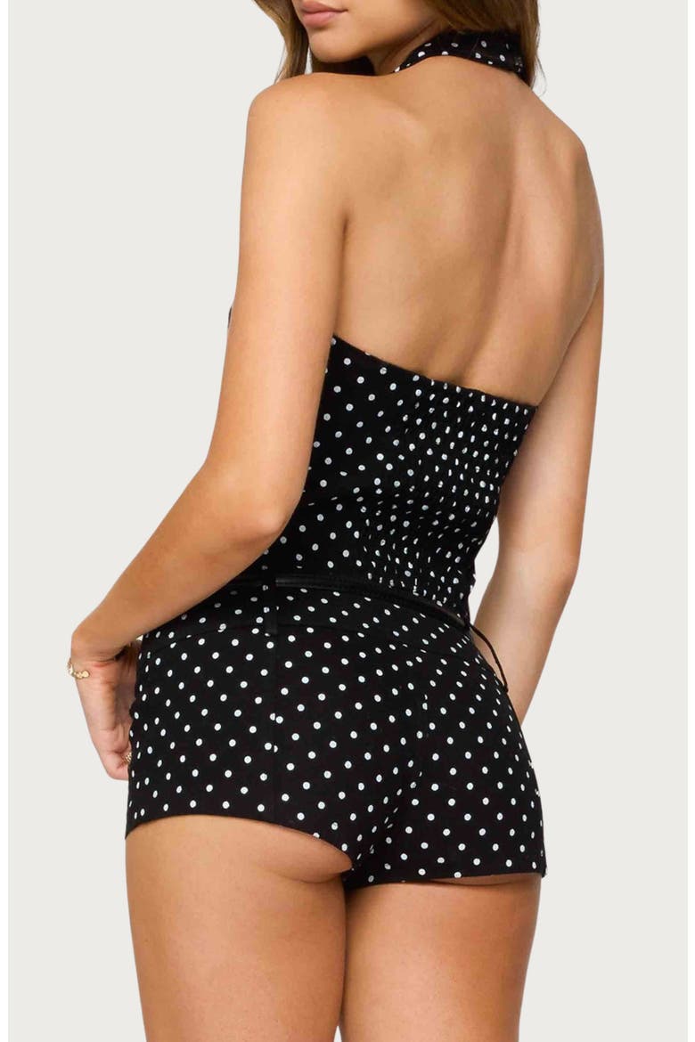 Bobbie Polka Dot Halter Top, Alternate, color, BLACK-AND-WHITE