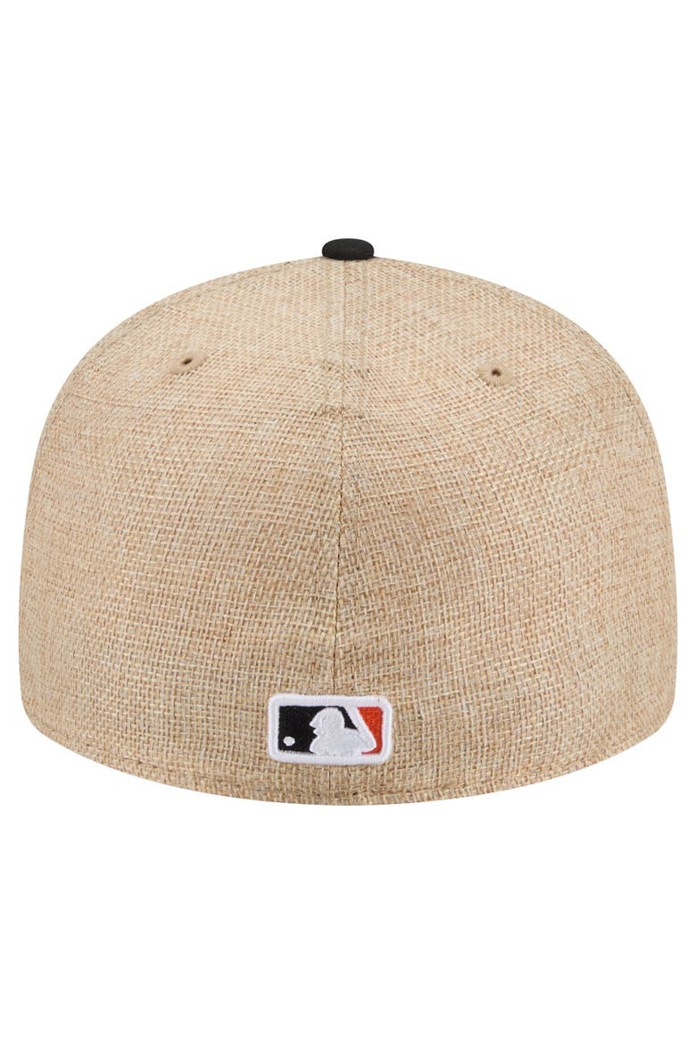 Men's New Era  Natural/Black San Francisco Giants Twine 59FIFTY Fitted Hat, Alternate, color, Natural