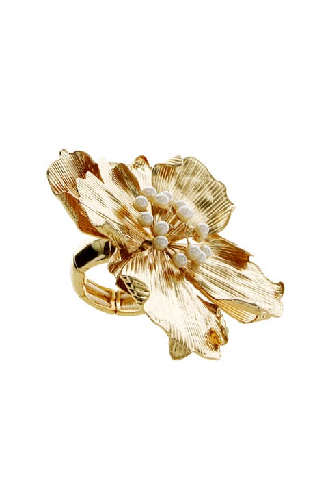 Amelia Faux Pearl Statement Ring