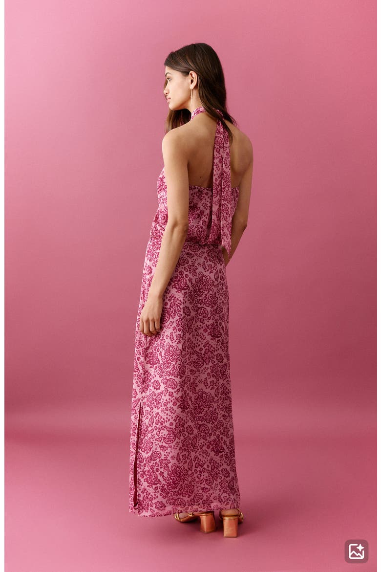 Paisley Maxi Skirt, Alternate, color, PINK