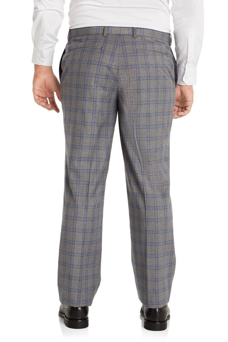 Patterson Windowpane Plaid Stretch Dress Pants, Alternate, color, GREY