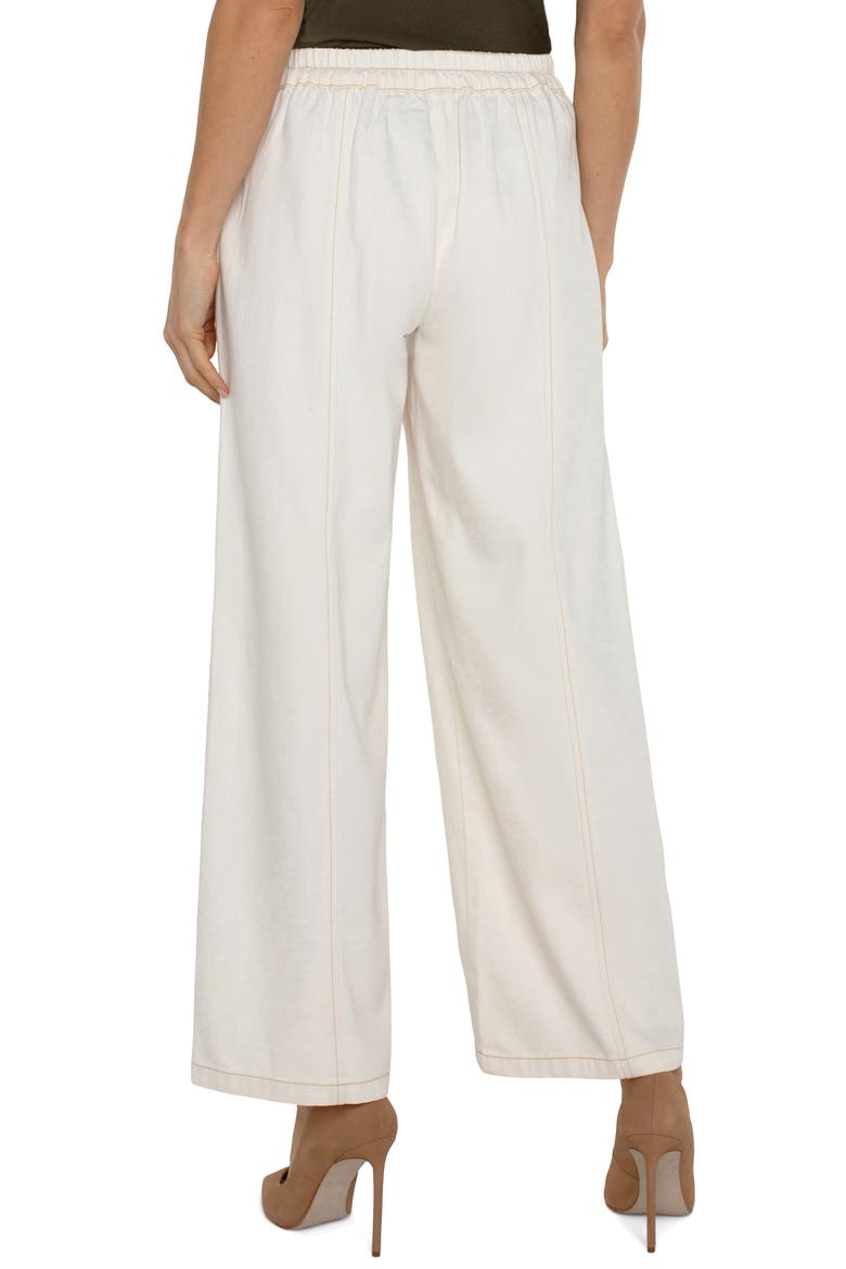 Cotton Blend Crop Wide Leg Pants, Alternate, color, ANTIQUE ECRU