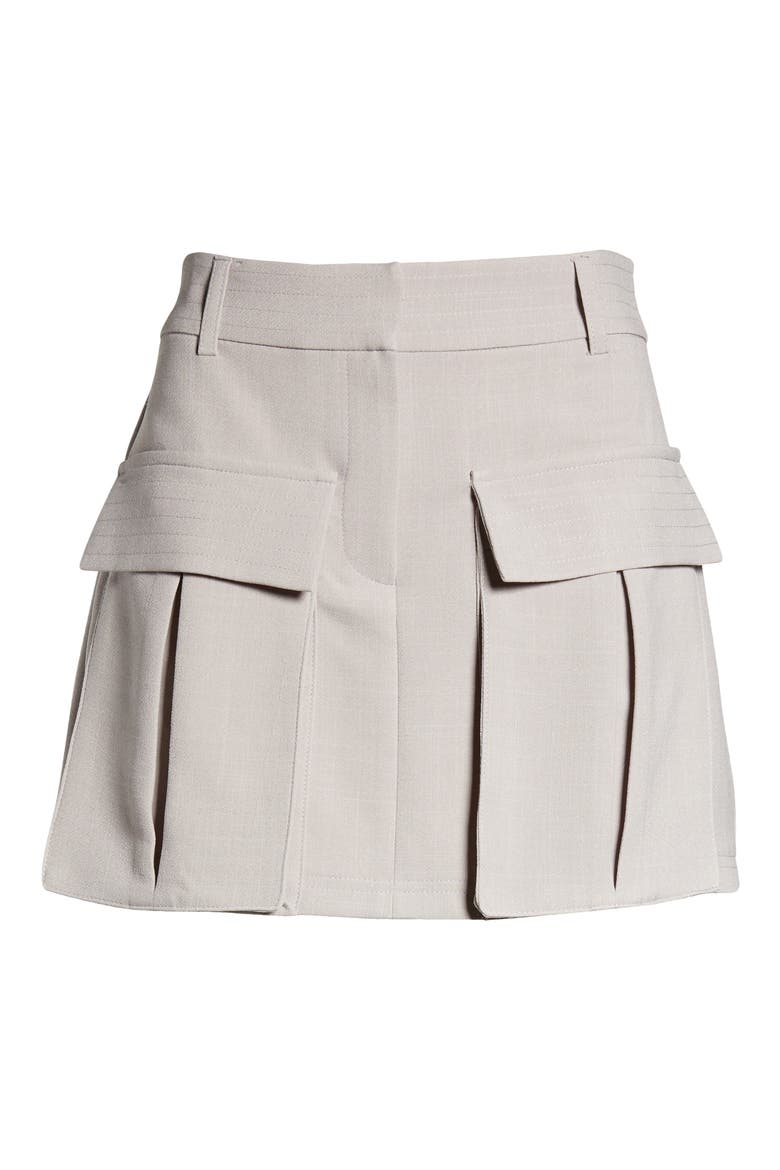 Cargo Miniskirt, Alternate, color, GREY