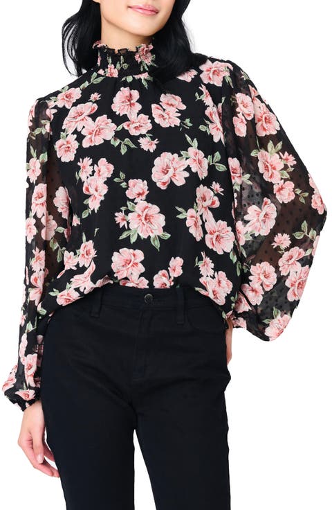 Sophia Floral Print Smocked Top