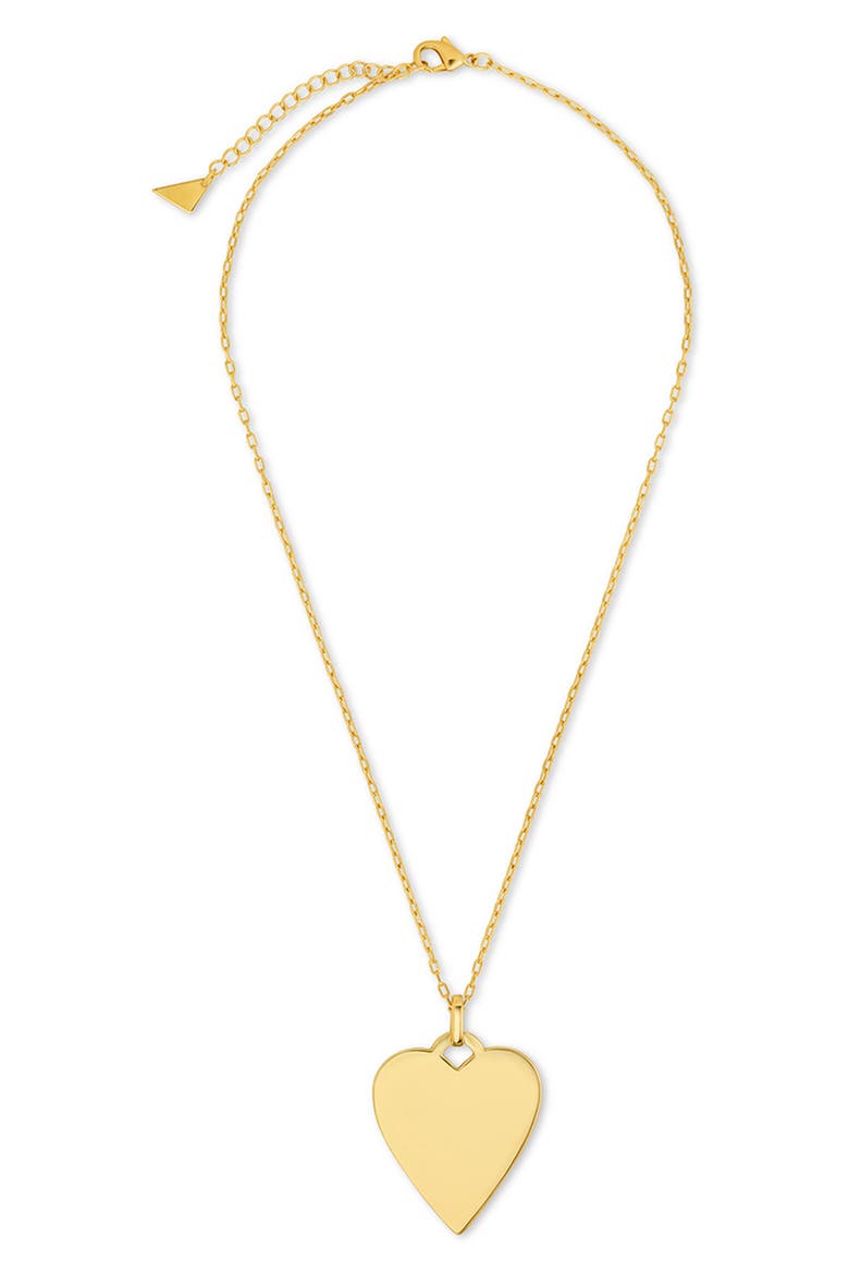 Rita Polished Heart Statement Necklace, Main, color, GOLD
