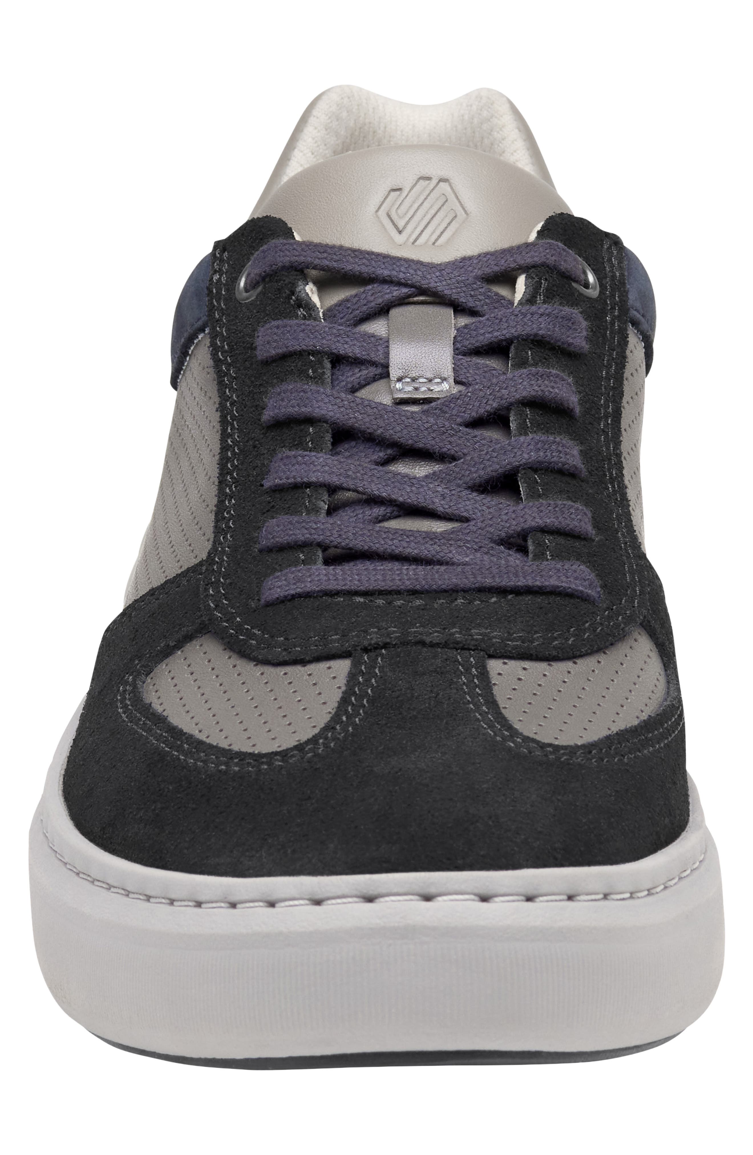 Anders T-Toe Sneaker, Alternate, color, BLACK SUEDE/ GRAY FULL GRAIN