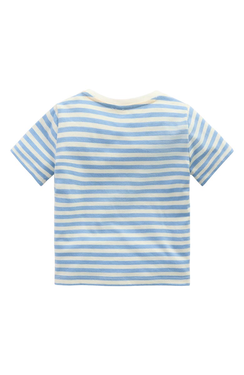 Mini Boden Banana T-Shirt & Pants Set, Alternate, color, Ivory And Blue Stripe Bananas