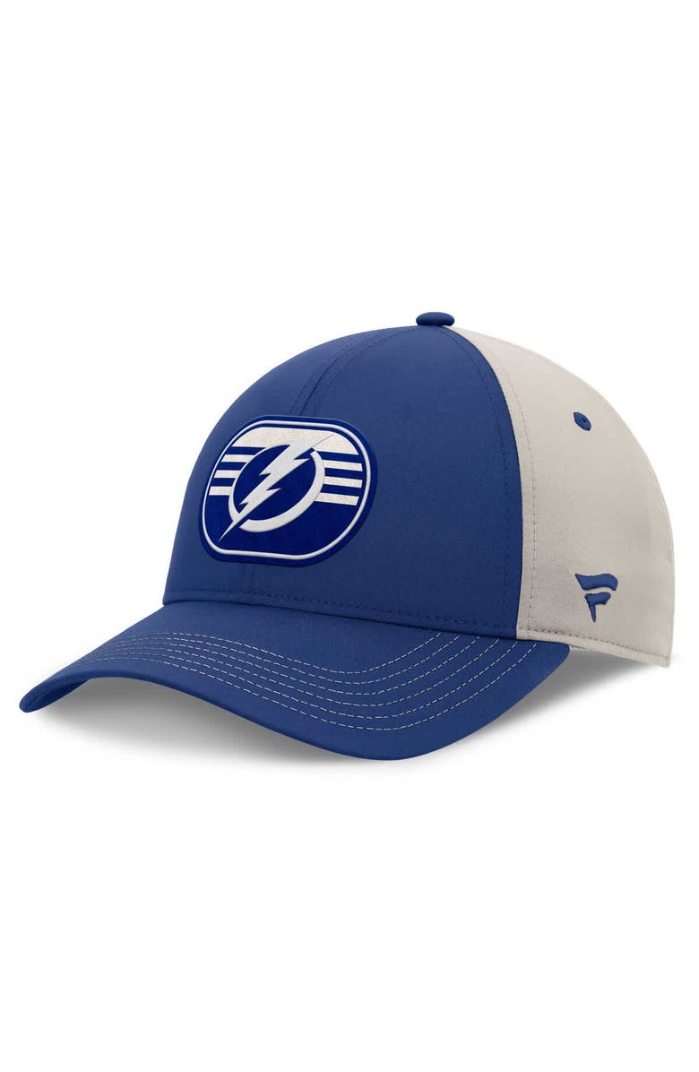 FANATICS Men's  Fanatics  Blue/Gray Tampa Bay Lightning 2025 Stanley Cup Playoffs Locker Room Trucker Adjustable Hat, Main, color, 