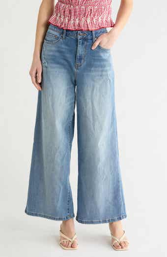 Destructed High Waist Baggy Wide Leg Jeans