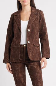 CITY BLUES Flap Pocket Denim Blazer
