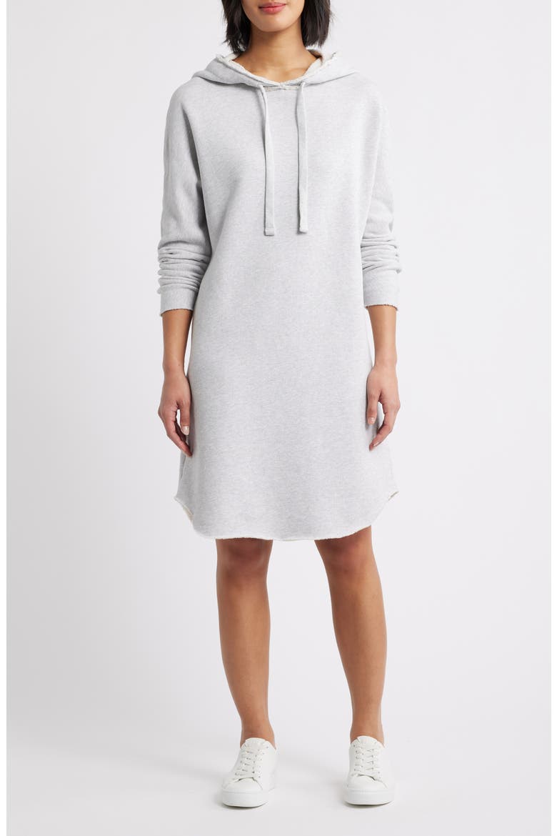Mini James Hooded Sweater Dress, Main, color, GRAY MELANGE