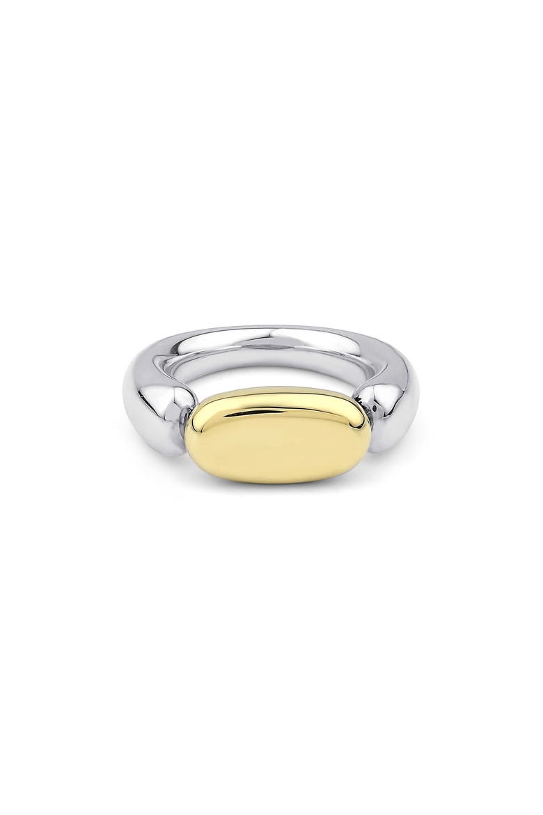 Stone Two-Tone Ring, Main, color, SILVER/GOLD