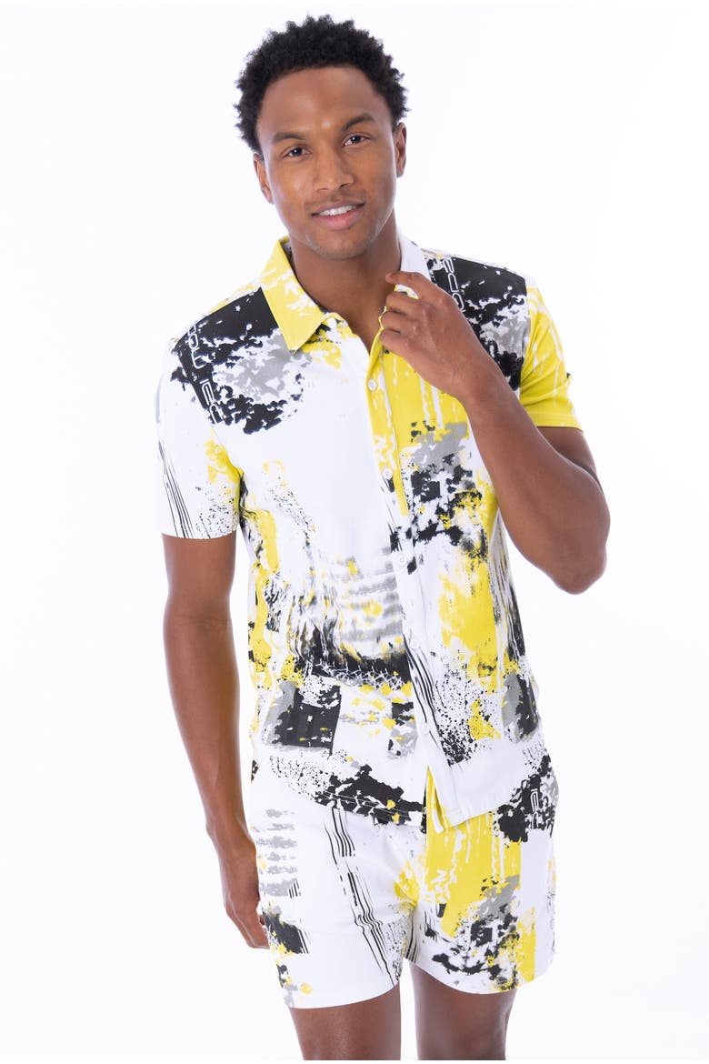 Unity print Pull On Shorts, Alternate, color, White