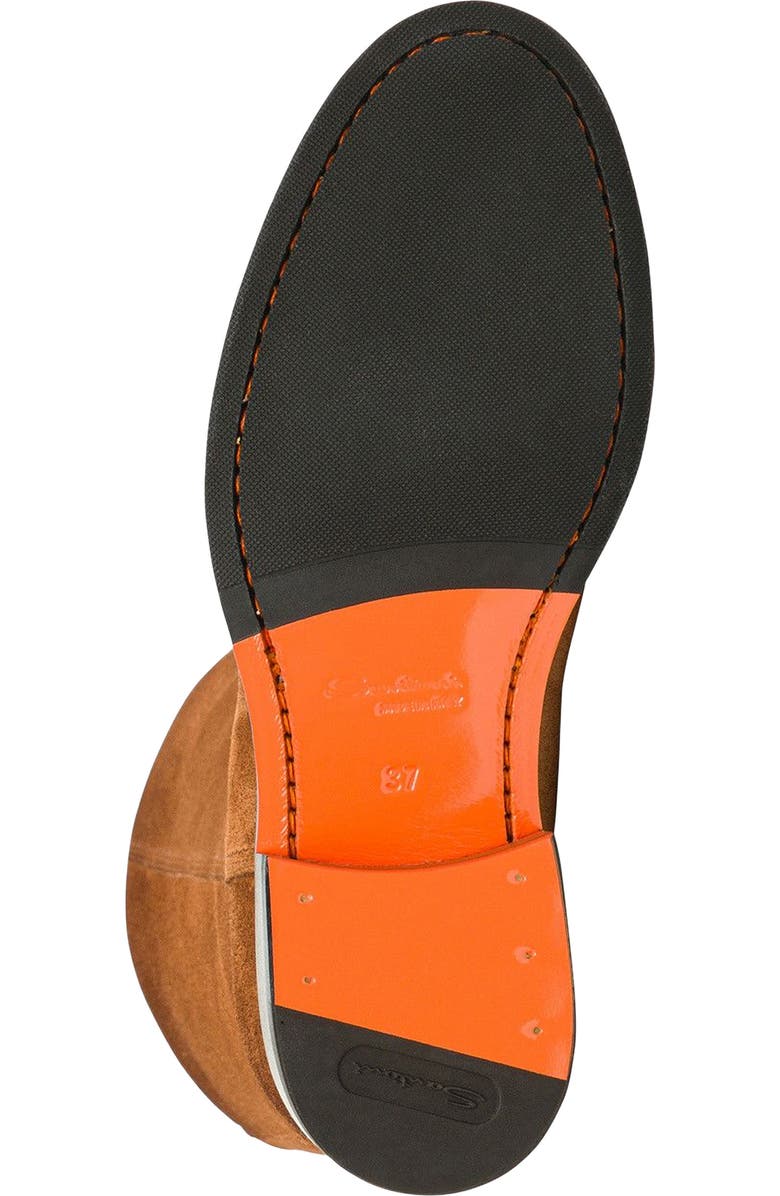 Santoni Suede boot, Alternate, color, Brown