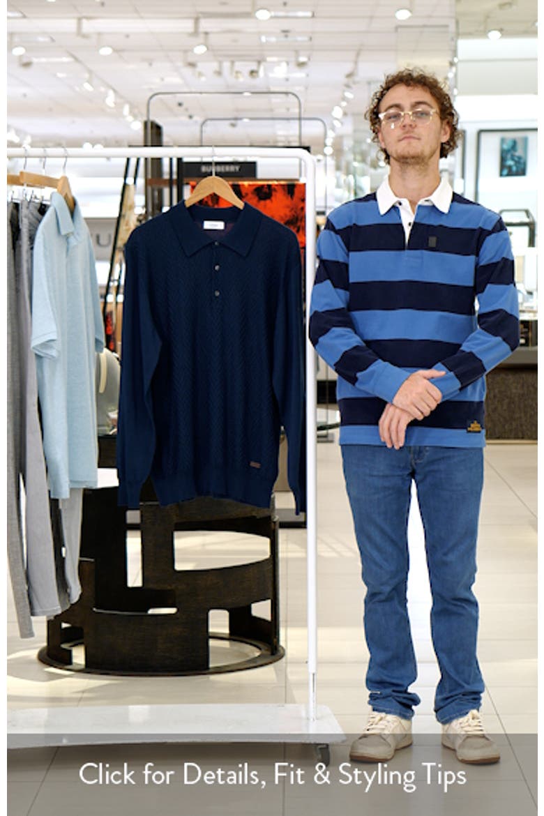 Chevron Structure Long Sleeve Polo video