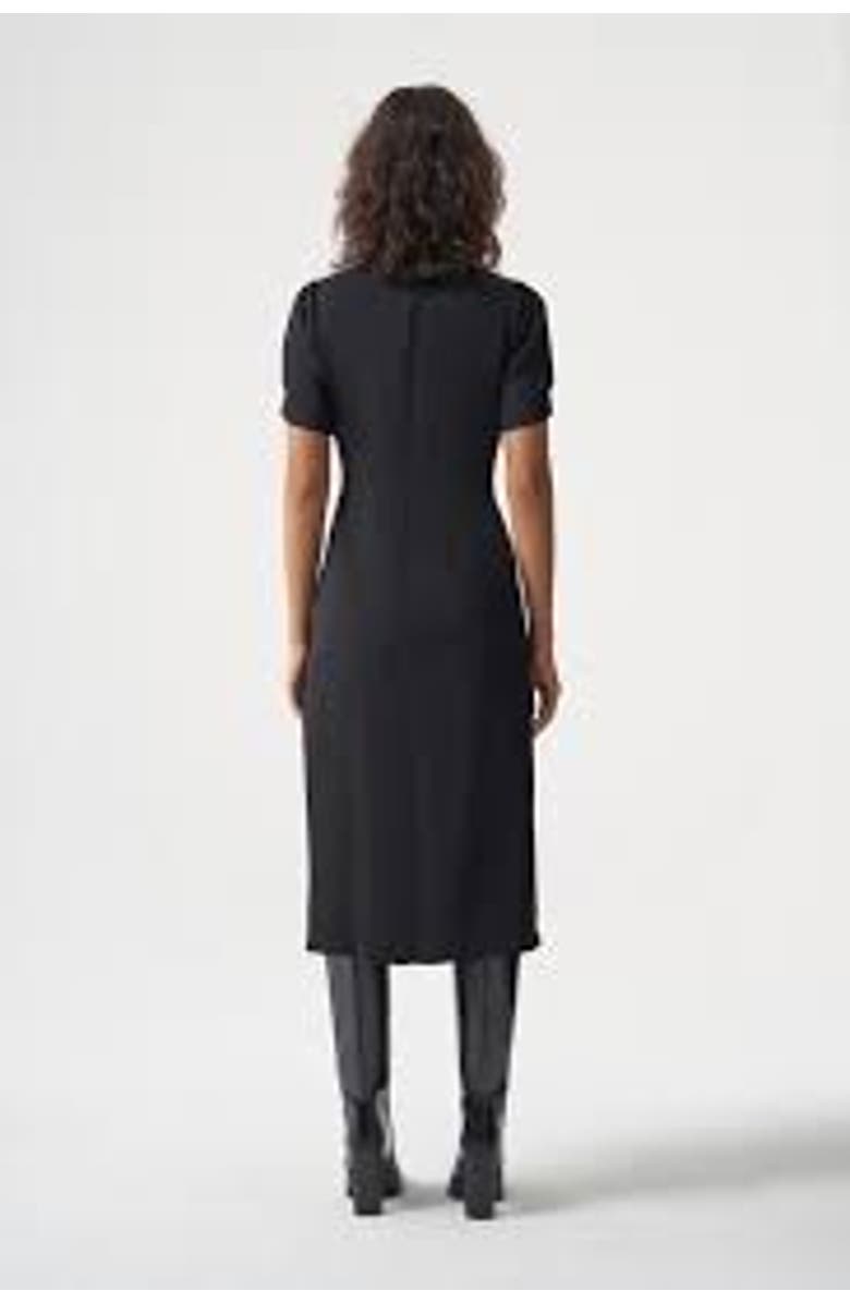 Mizalle Woven Zipper Dress, Alternate, color, Black