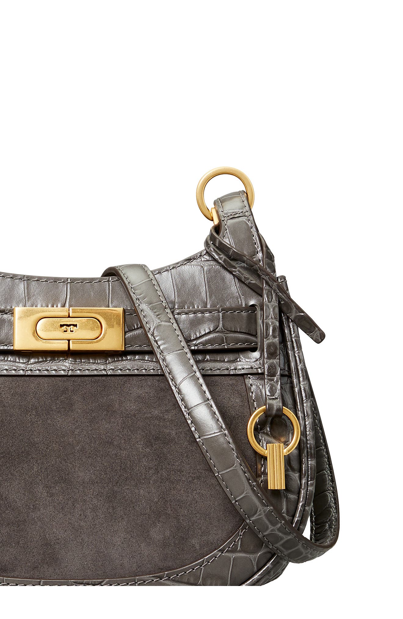 Tory Burch Lee Radziwill Embossed Crossbody Bag, Alternate, color, 