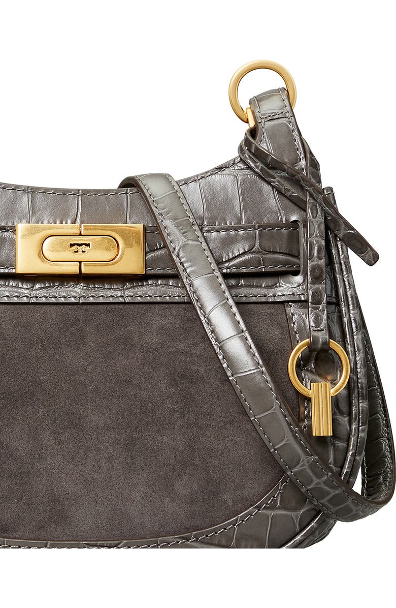 Tory Burch Lee Radziwill Embossed Crossbody Bag, Alternate, color,