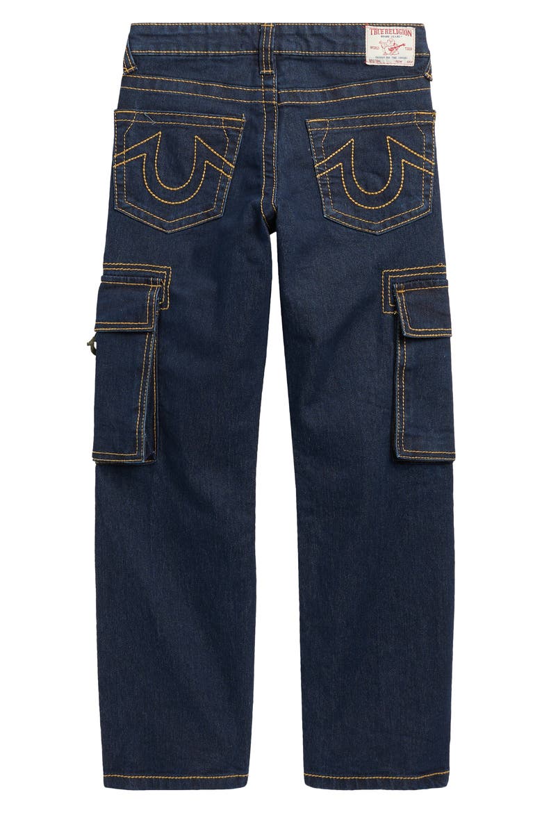 Kids' Cargo Jeans, Alternate, color, DEEP BLUE