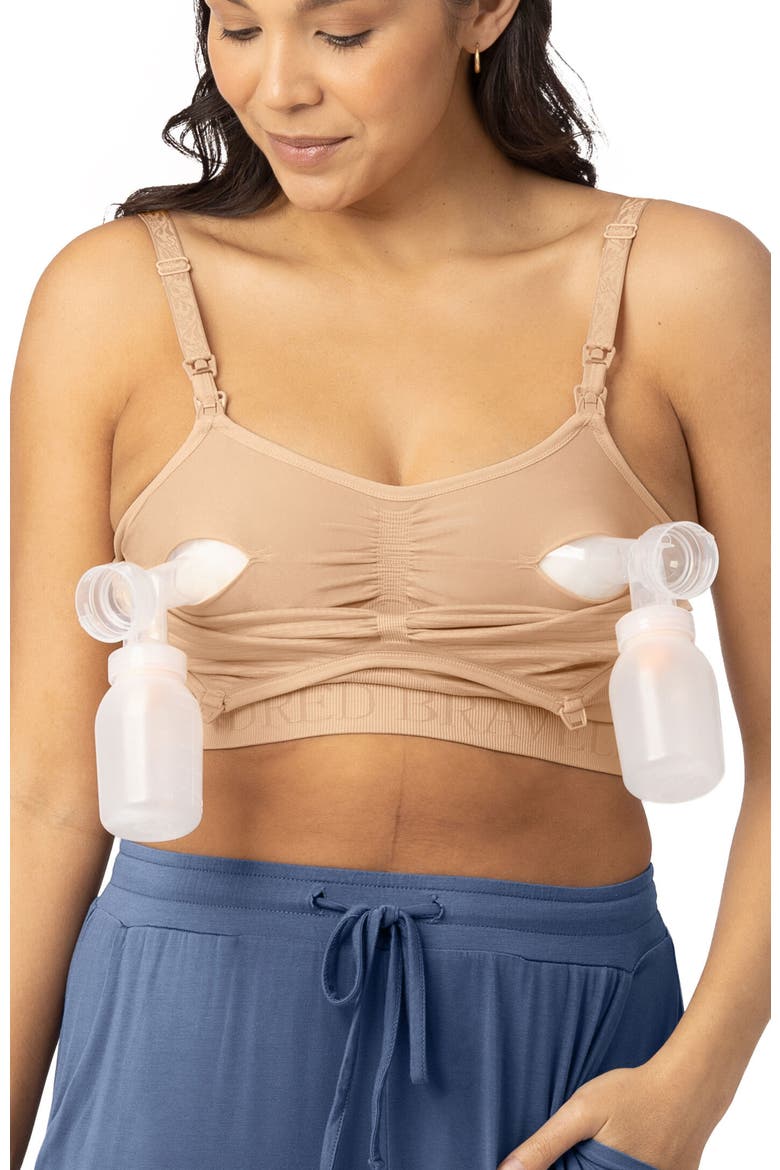 Sublime Hands-Free Pumping/Nursing Bra, Alternate, color, BEIGE