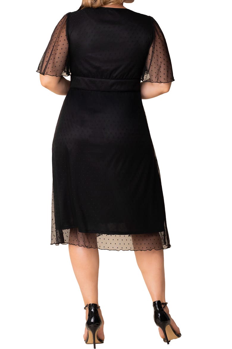 Margot Mesh Cocktail Dress, Alternate, color, ONYX