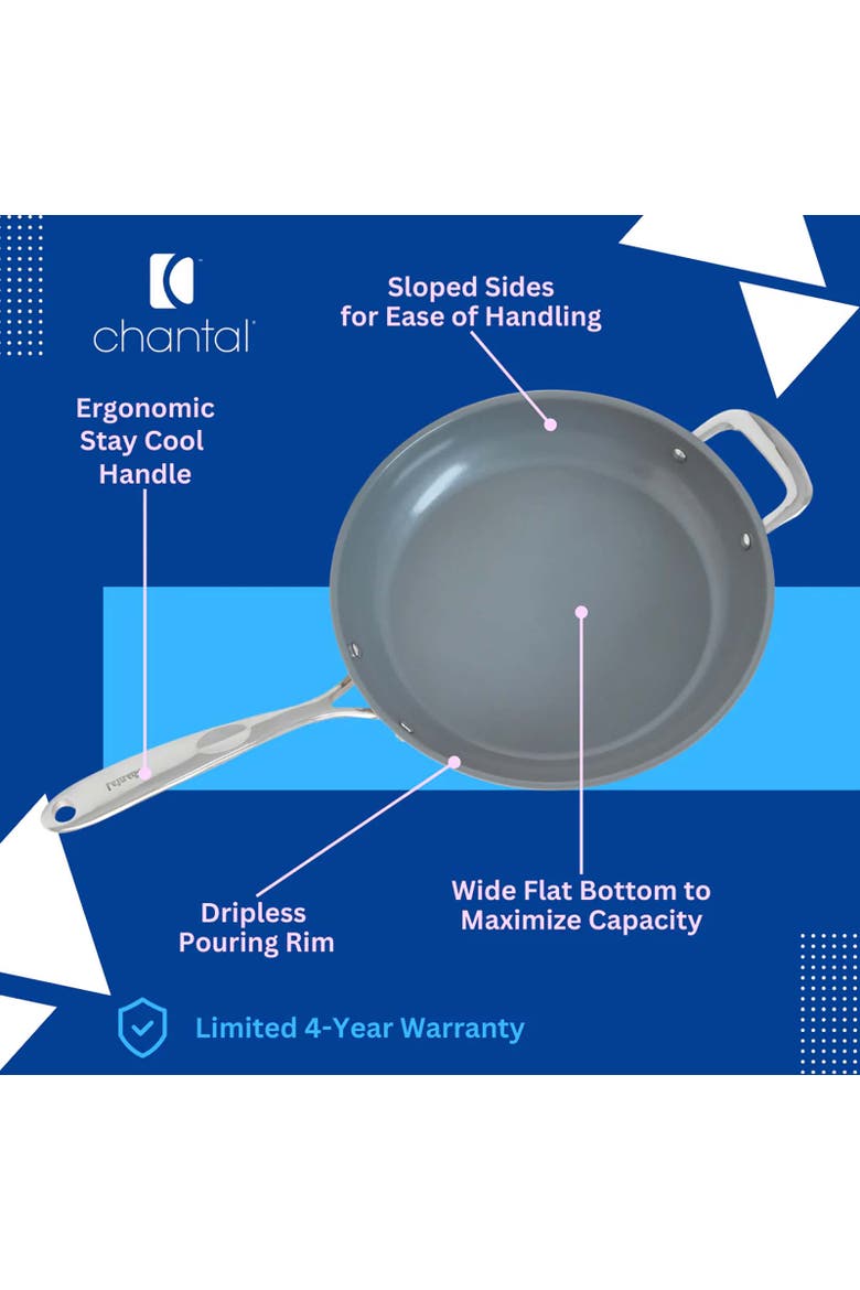 Induction 21 Ceramic Coated Fry Pan Set, 8-inch & 10-inch, Stainless, Alternate, color, Silver