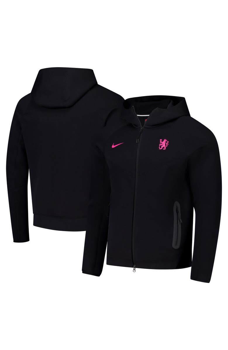 Nike Men's Nike Black Chelsea Third Tech Fleece Windrunner Full-Zip Hoodie Jacket, Main, color,