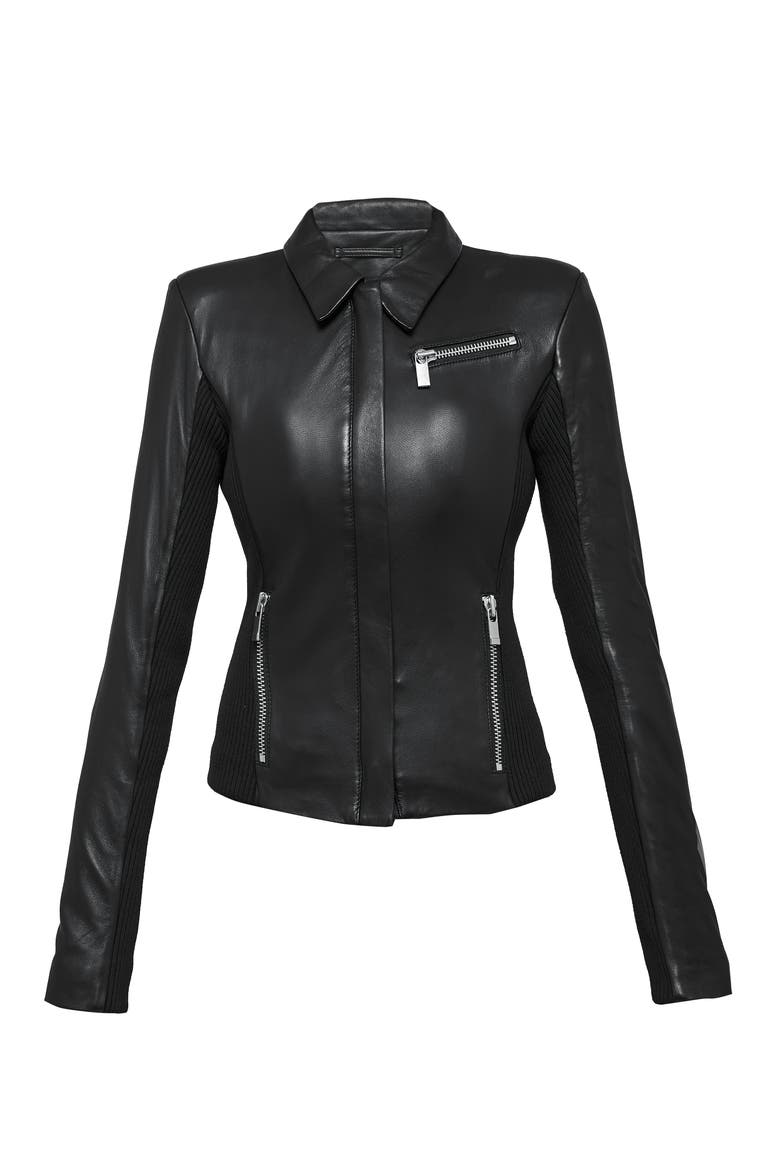 Mrs. Smith Leather Jacket, Alternate, color, Black