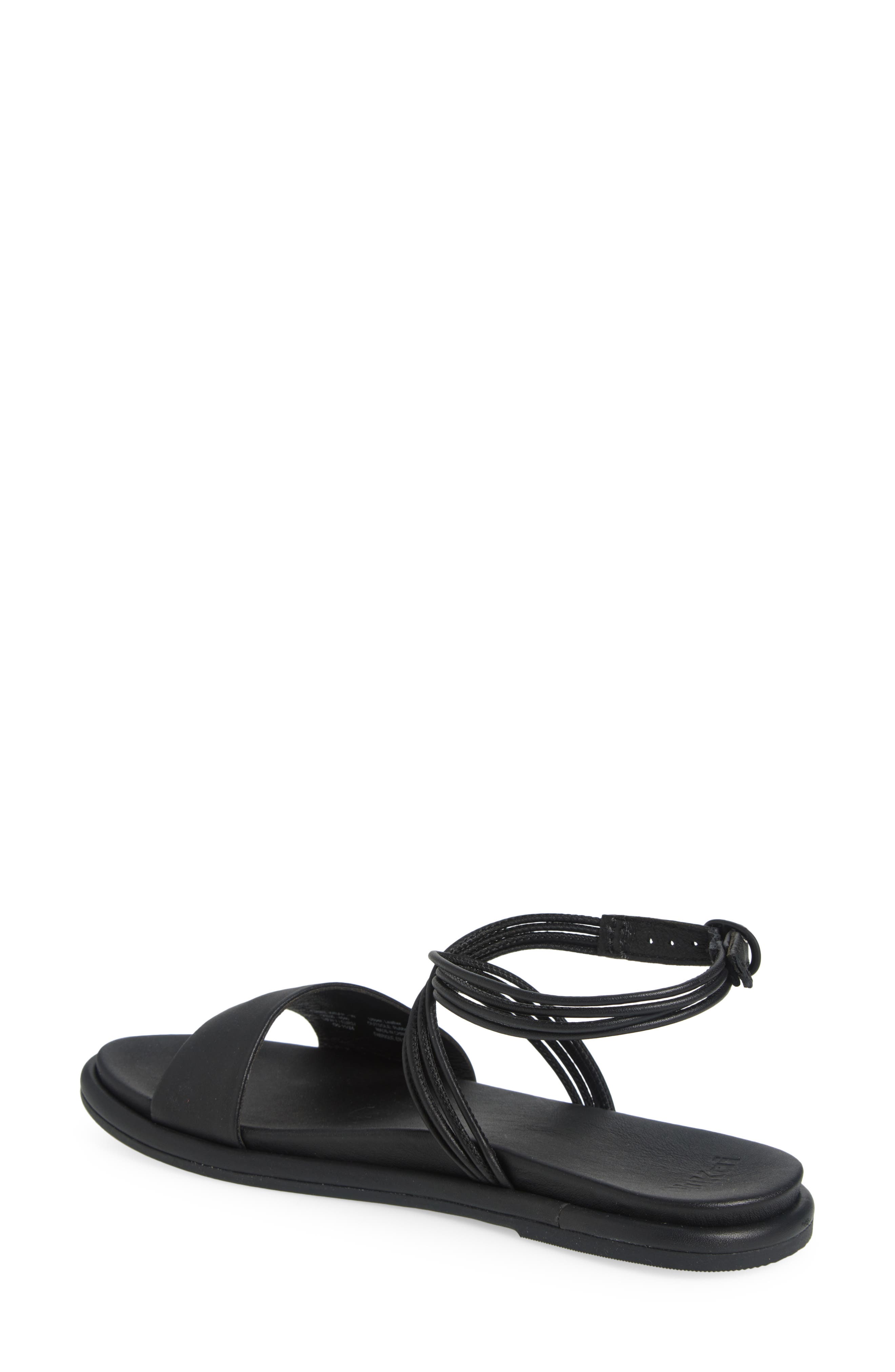 OluKai Tiare Ankle Strap Sandal, Alternate, color, Black / Black