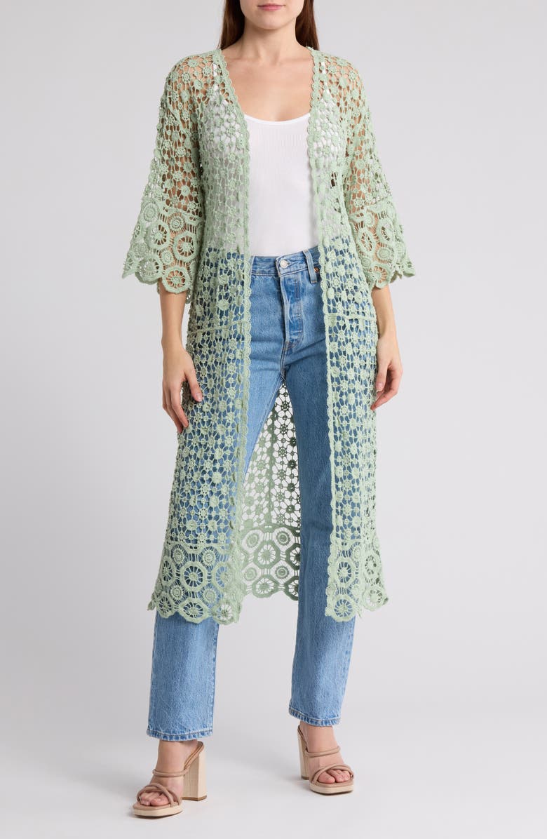 AREA STARS Open Knit Cardigan Duster, Main, color,