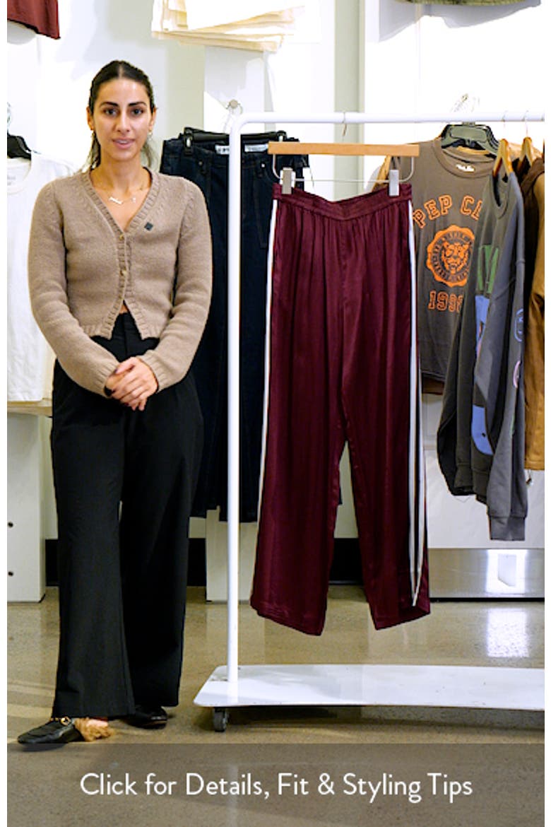 Merida Pleated Satin Pull-On Pants video