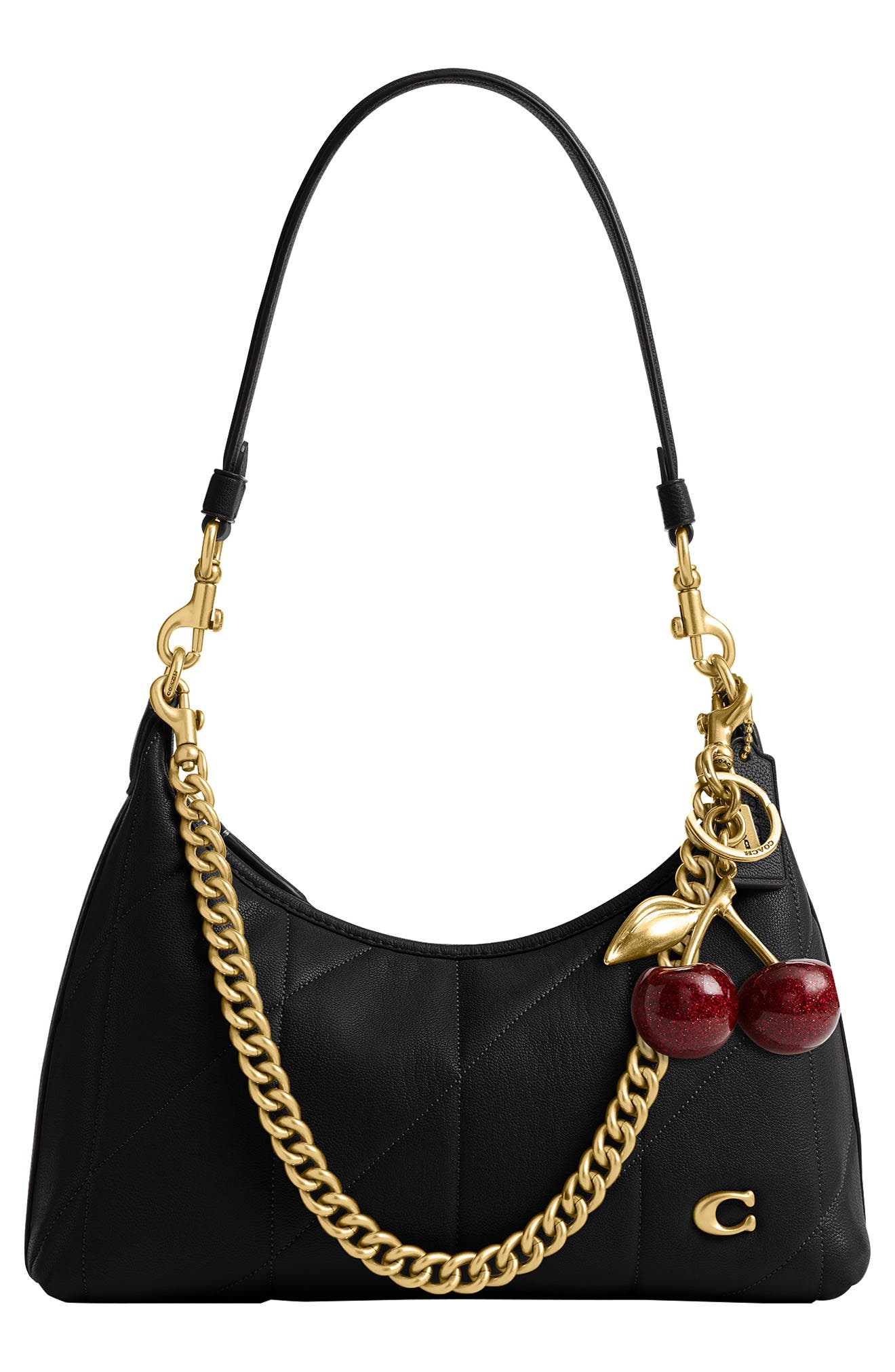 COACH Juliet Shoulder Bag 25 with Quilting, Alternate, color, B4/ Black