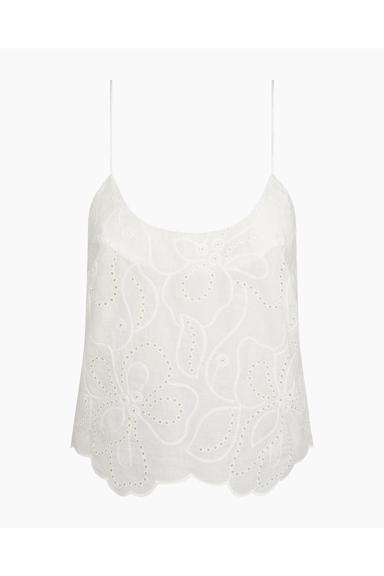Scallop Cami Top, Alternate, color, White