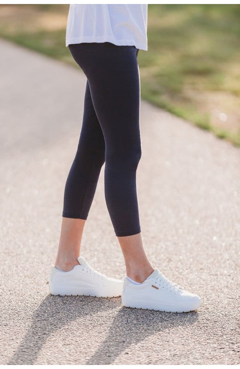 CITY THREADS 100% Cotton Comfortable Everyday Wear Capri Leggings, Alternate, color, Charcoal