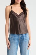 Reformation Teddy Lace Trim Silk Crop Camisole