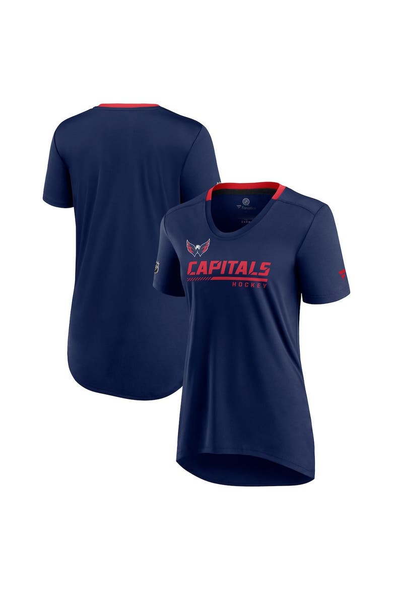 Women's Fanatics Branded Navy Washington Capitals Authentic Pro Locker Room T-Shirt, Main, color, NAVY