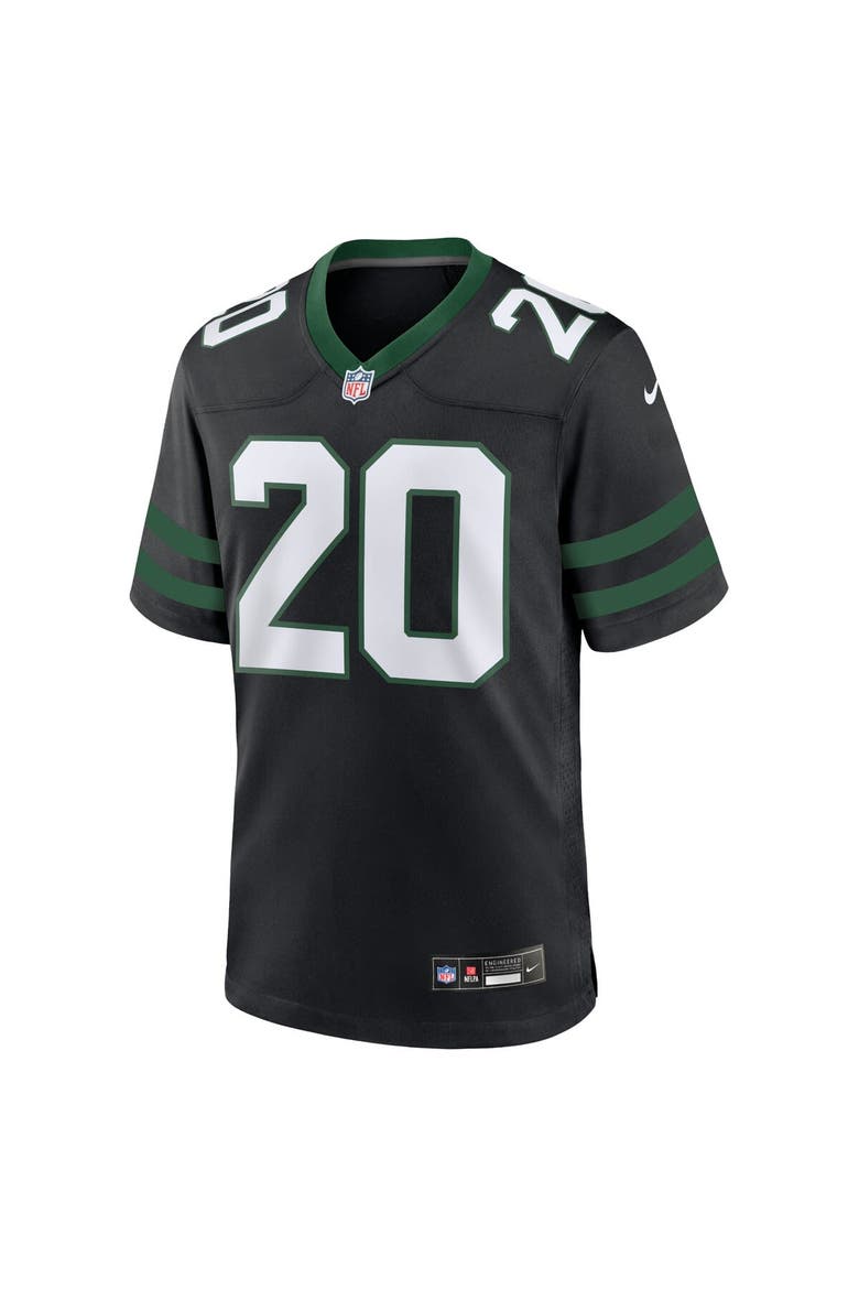 Men's Nike Breece Hall Legacy Black New York Jets Alternate Game Jersey, Alternate, color, Black