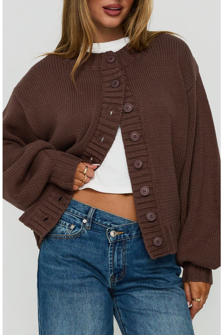 Edern Cardigan, Main, color, CHOCOLATE