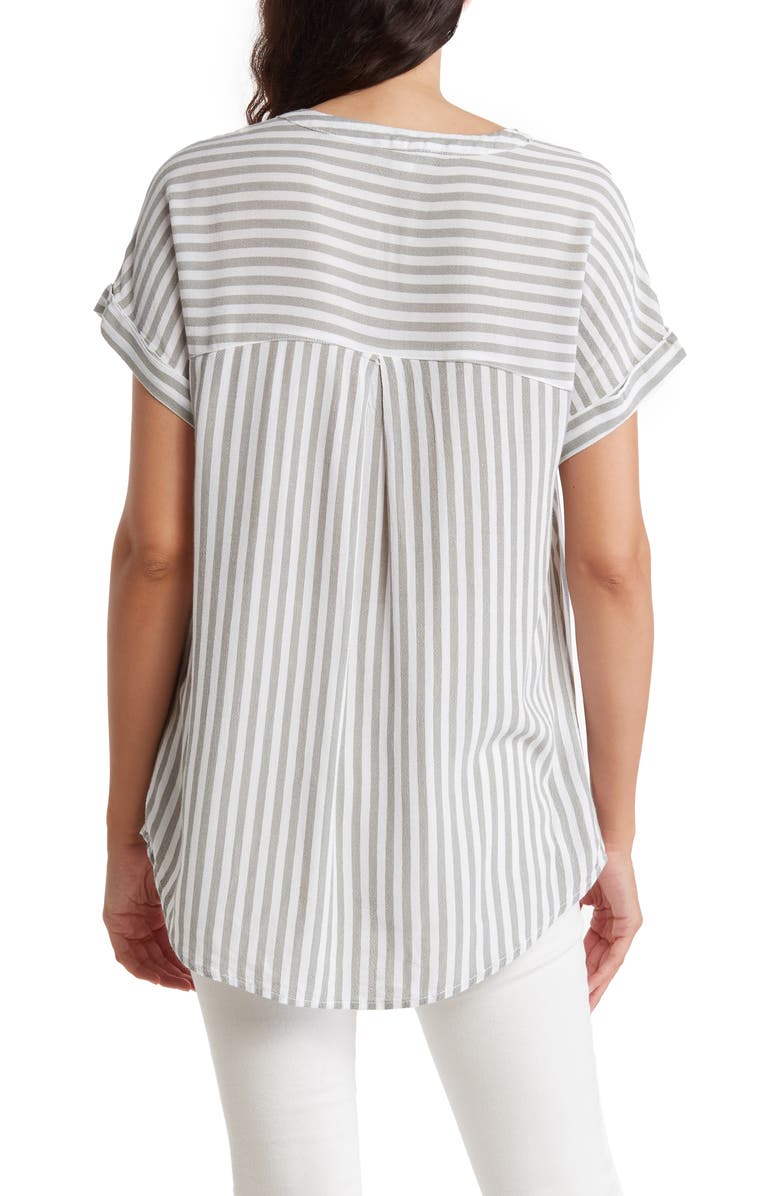 beachlunchlounge Ivy Yarn Dyed Pinstripe Blouse, Alternate, color, 
