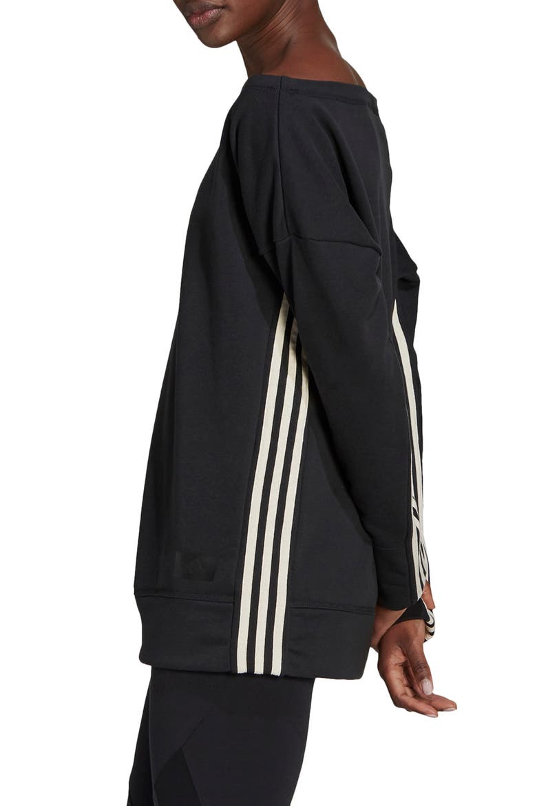Recco Wide Neck Sweatshirt, Alternate, color, BLACK