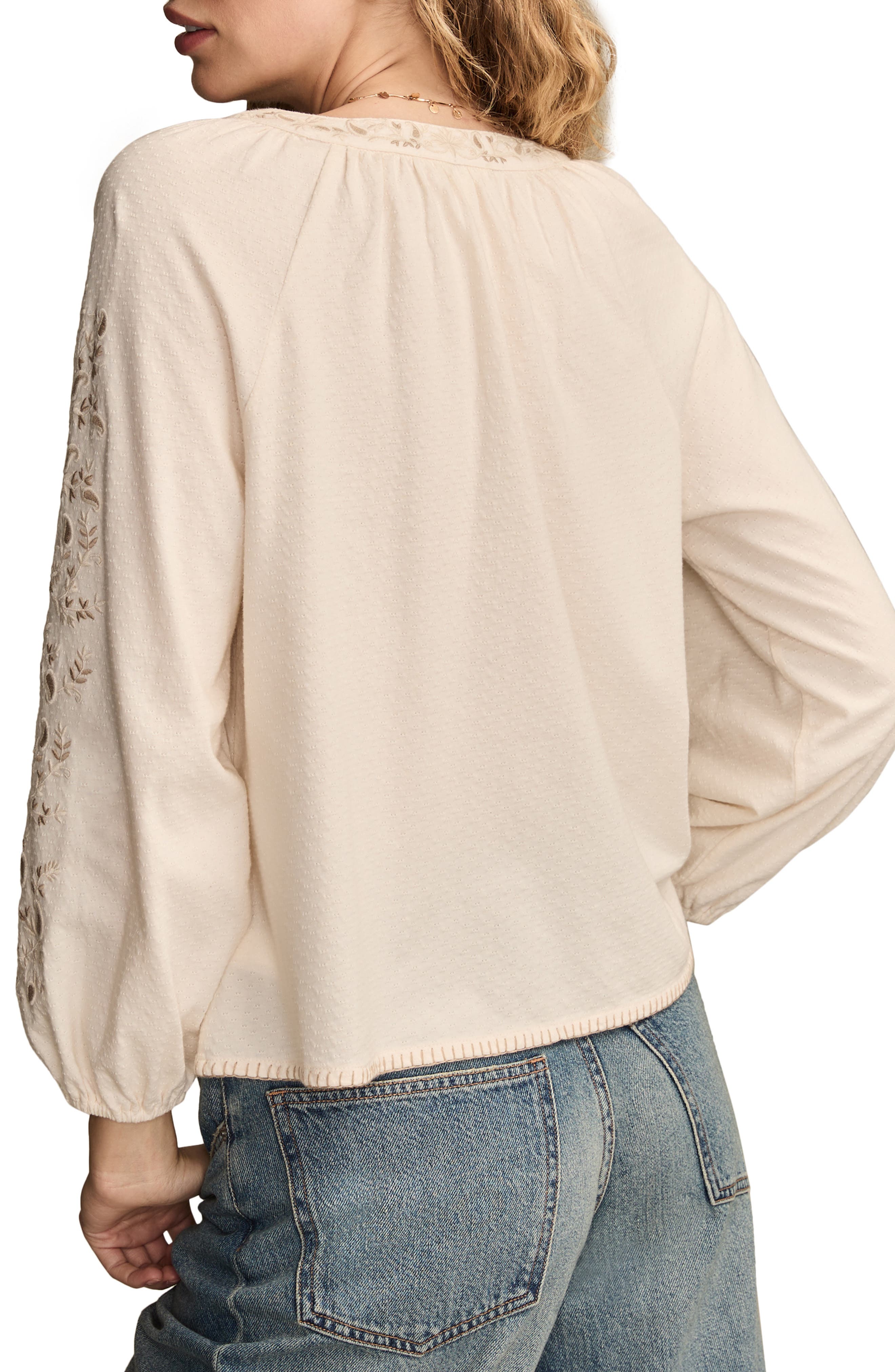 Embroidered Peasant Top - image 2